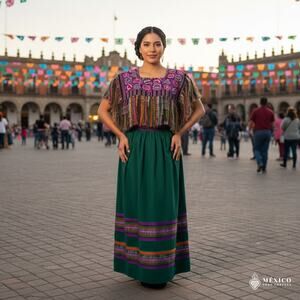 Cape huipil One of a kind 20.5 X 11 X 8 IN FRINGE